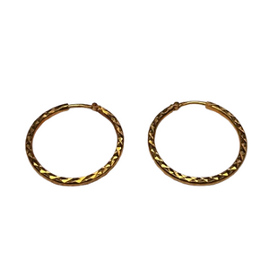 Créoles en Or Jaune 18K  2.55 Grs