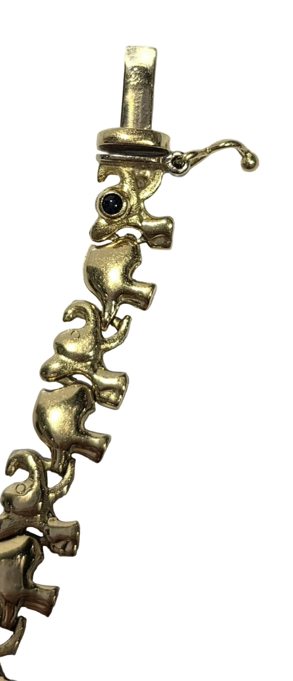 Bracelet maille éléphants en or 18 carats
