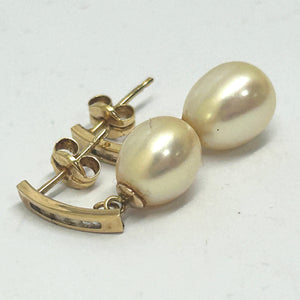 Boucles d'oreilles pendantes en or jaune 18 K