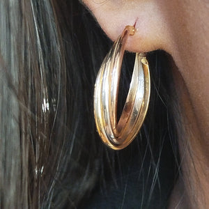 Boucle d'oreille en Or Jaune, Or Blanc, Or Rose  18 carats
