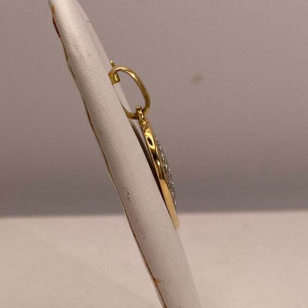 Pendentif Cœur Diamanté en Or Jaune 18K -  4.19G