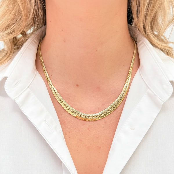 Collier Ras du Cou en Or Jaune 18k - 23.30 G