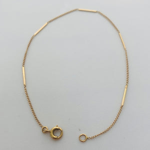 Bracelet en Or jaune 18K maille gourmette Lg 19cm