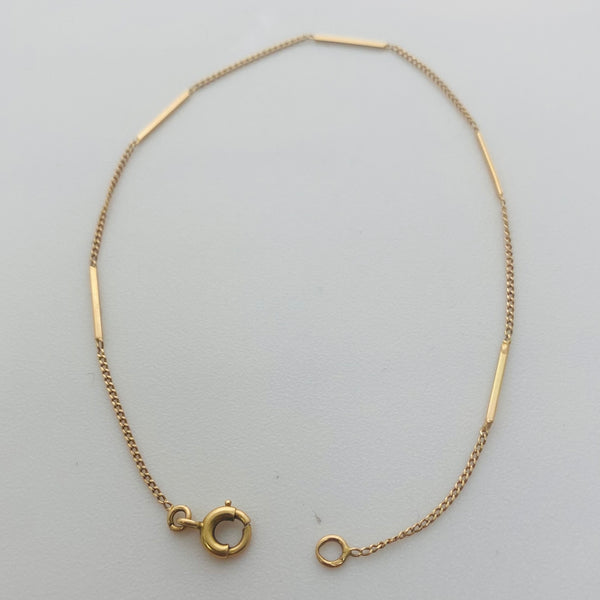Bracelet en Or jaune 18K maille gourmette Lg 19cm