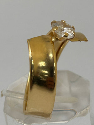 Titre : Bague Or Jaune 18 Carats avec Oxyde