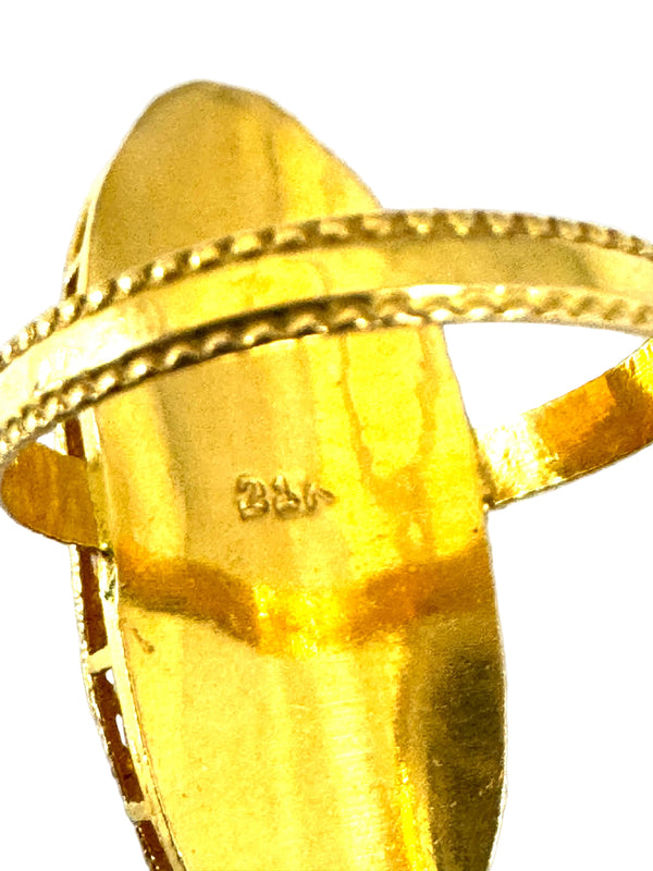 Bague ancienne en Or Jaune 21K - 3.70Grs - T55