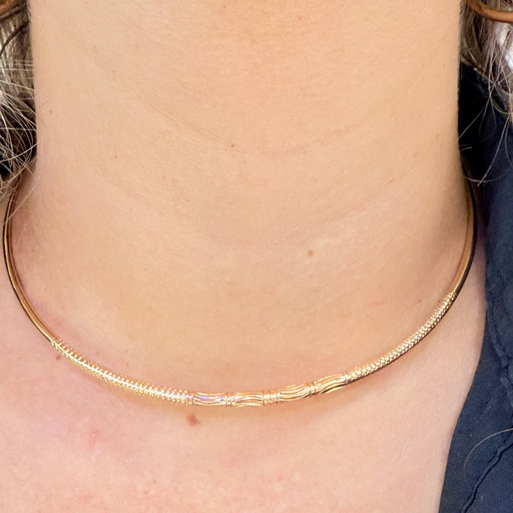 Collier jonc en or jaune 18k 25.83 Grs