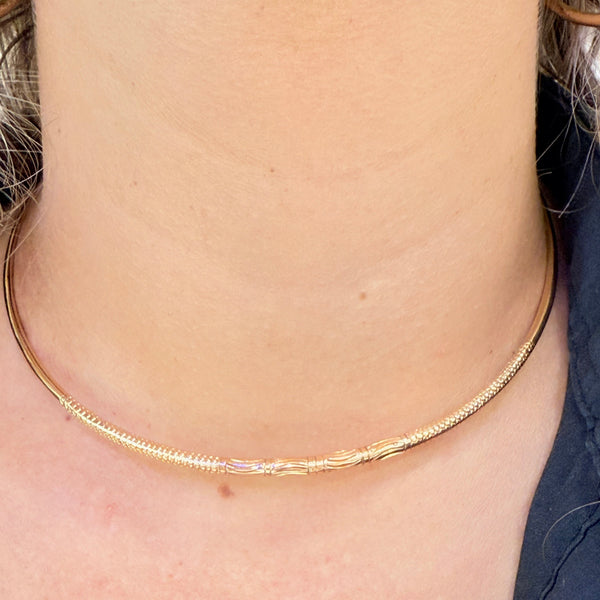 Collier jonc en or jaune 18k 25.83 Grs