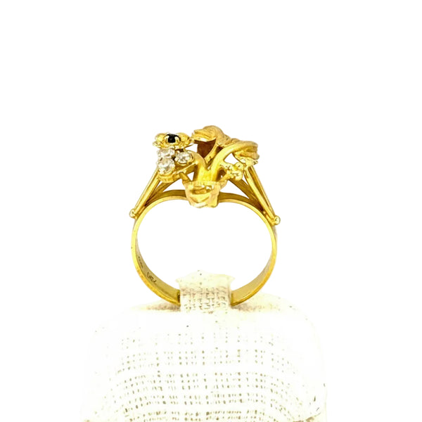 Bague en Or Jaune 18K - Taille 55 - 4.16G