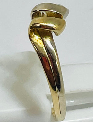 Bague entremêlée en or 18 carats, taille 55