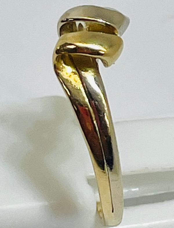 Bague entremêlée en or 18 carats, taille 55