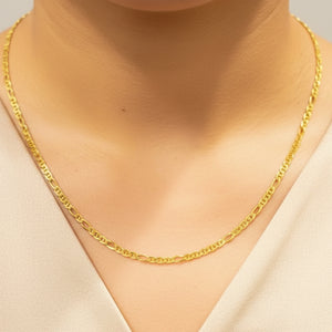 Collier Matinée Or Jaune Maille Figaro 18k - 16.36gr - 55cm