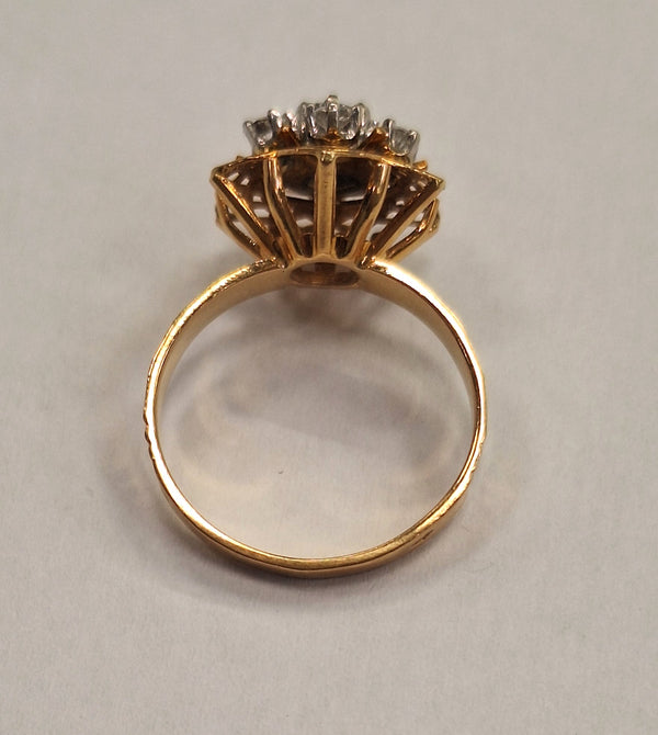 Bague Chou Or Jaune 18 Carats avec Topazes Naturelles