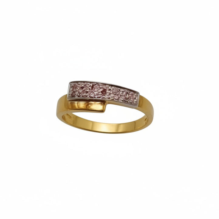 Bague en Or Jaune 18K - Diamant - Taille 54 - 2.49G