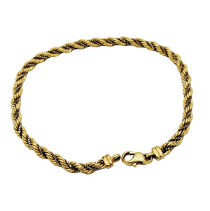 Bracelet maillon torsadé en or jaune et blanc 18 K