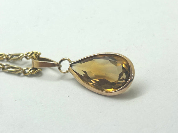 Pendentif Citrine Or Jaune 18K