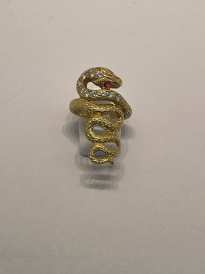 Bague en Or Jaune 18k - Taille 54