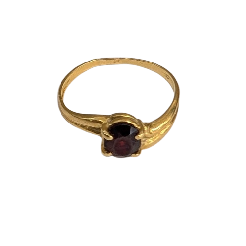 Solitaire en Or Jaune 18K - Taille 53