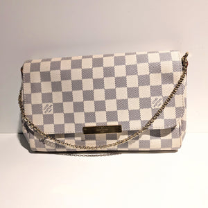 Sac à Main Louis Vuitton en Toile et Cuir Damier Beige