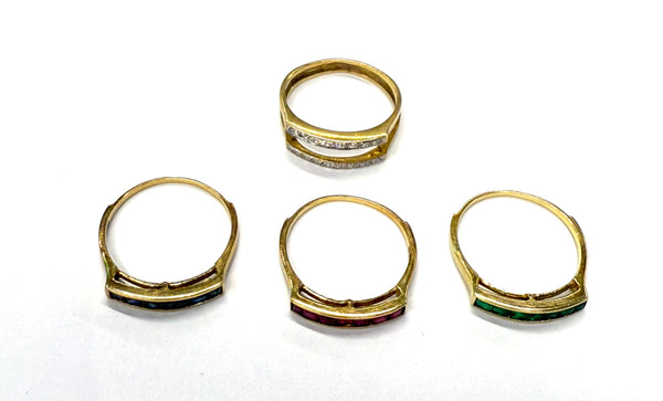 Bagues interchangeables diamants, émeraude, saphir, rubis en Or 18K