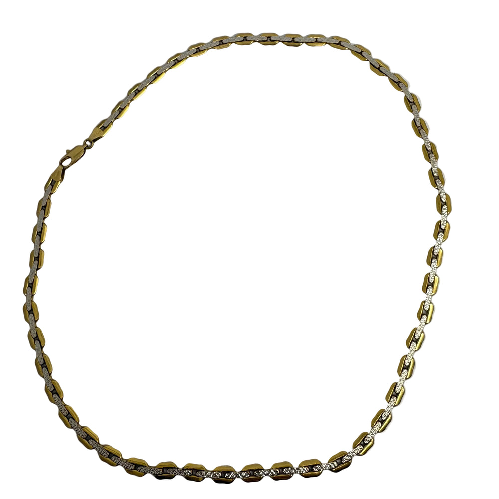 Collier en 2 Ors jaune et gris 18K - 21.51 Grs