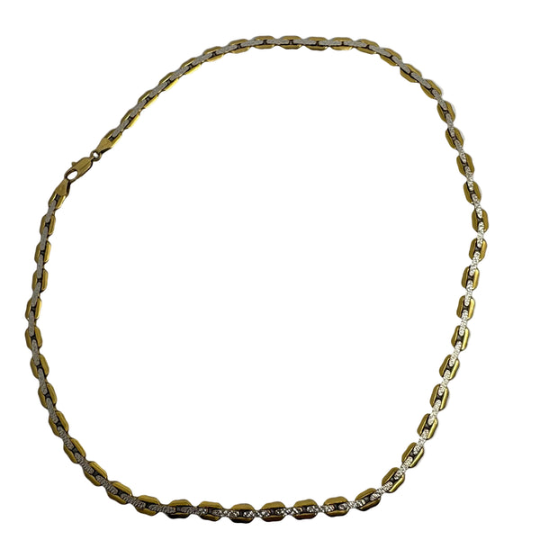 Collier en 2 Ors jaune et gris 18K - 21.51 Grs