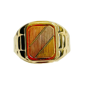 Chevalière 3 Ors 18K  - Taille 71 - 5.64G