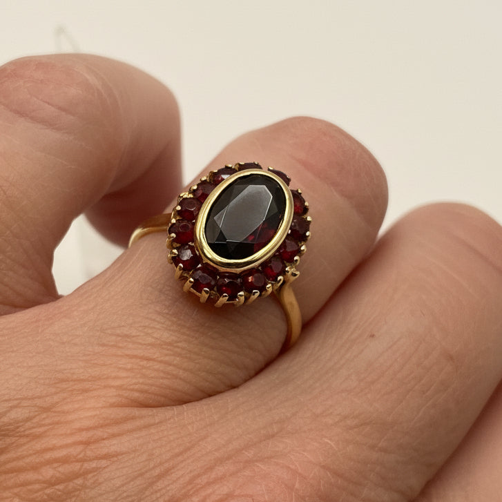 Bague marguerite en or jaune 18k -  4.90 G