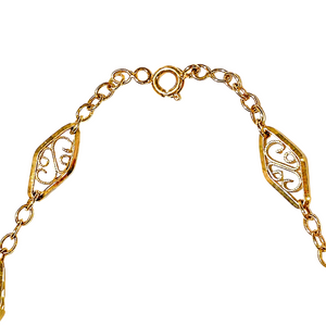 Collier Matinée en maille navette en Or Jaune 18 carats