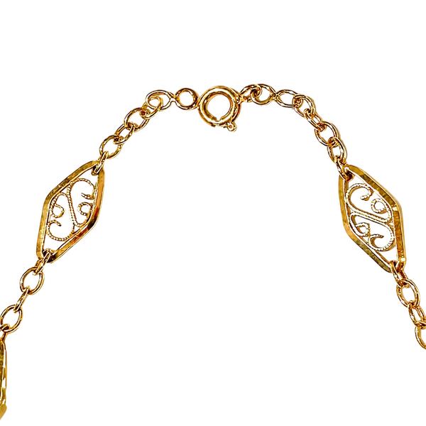 Collier Matinée en maille navette en Or Jaune 18 carats