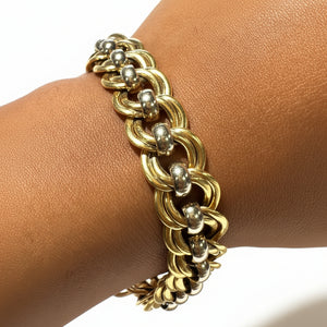Bracelet Gourmette en Or Jaune 18k Vintage
