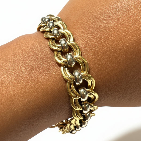 Bracelet Gourmette en Or Jaune 18k Vintage