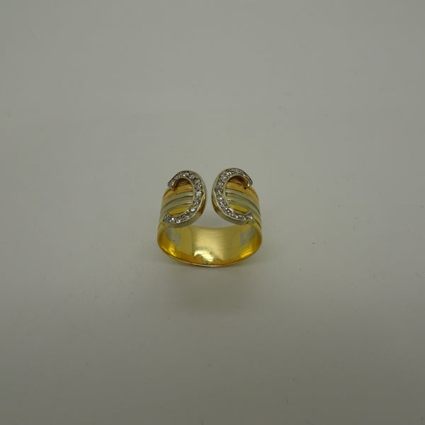 Bague en Or avec Diamants 18 K - Taille 58