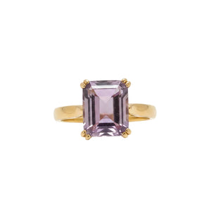 Bague Améthyste Or Jaune 18 Carats Taille 59.5