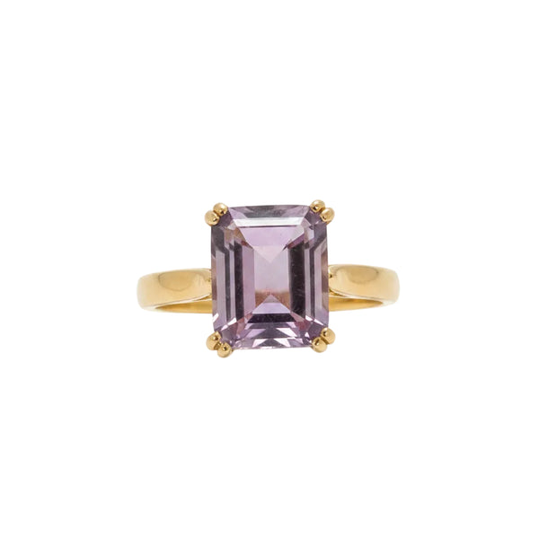 Bague Améthyste Or Jaune 18 Carats Taille 59.5