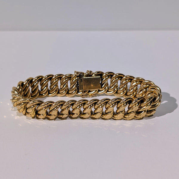 Bracelet Gourmette Or maille américaine