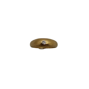 Bague Jonc Or 18K avec Diamants - T60 - 5.19gr