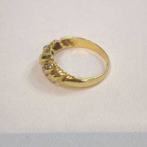 Bague croissant en or jaune 18 K - Taille 54 - 3.60 G