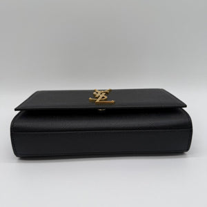 Saint Laurent - Sac Kate Small en Cuir Grainé Noir