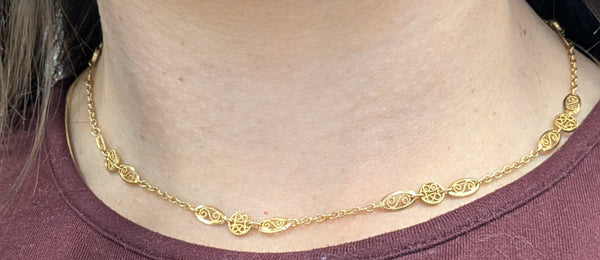 Collier Ras du Cou en Or Jaune 18K 5.43 Grs