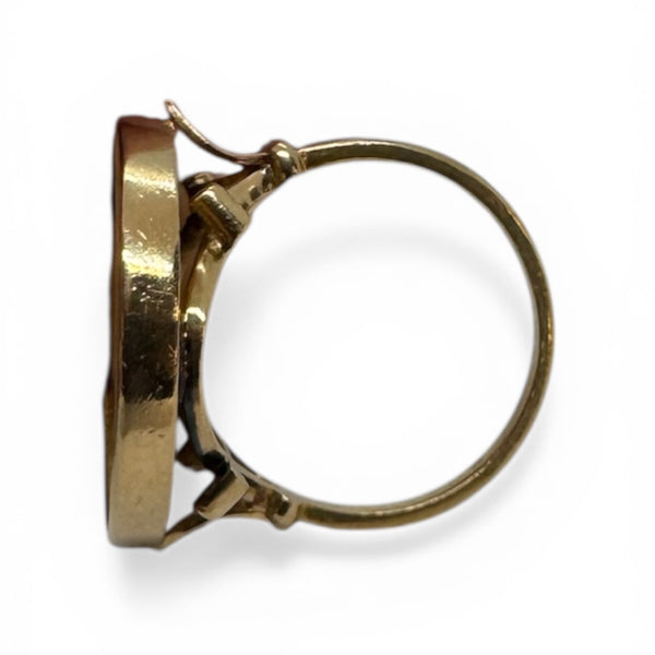 Bague porte pièce en Or jaune 10 Francs N - Taille 52 - 8.34G