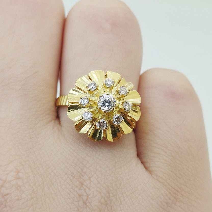 Bague Chou en Or Jaune 18k - 4.01 G