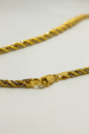 Collier Princesse en Or Jaune et Or Blanc 18 K - 9.15 G