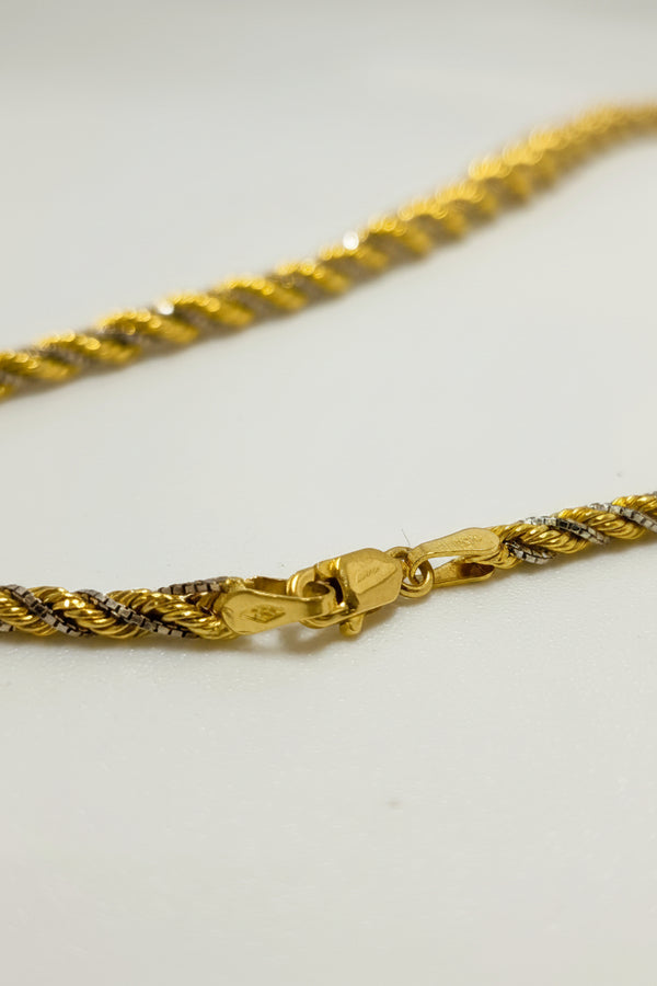 Collier Princesse en Or Jaune et Or Blanc 18 K - 9.15 G