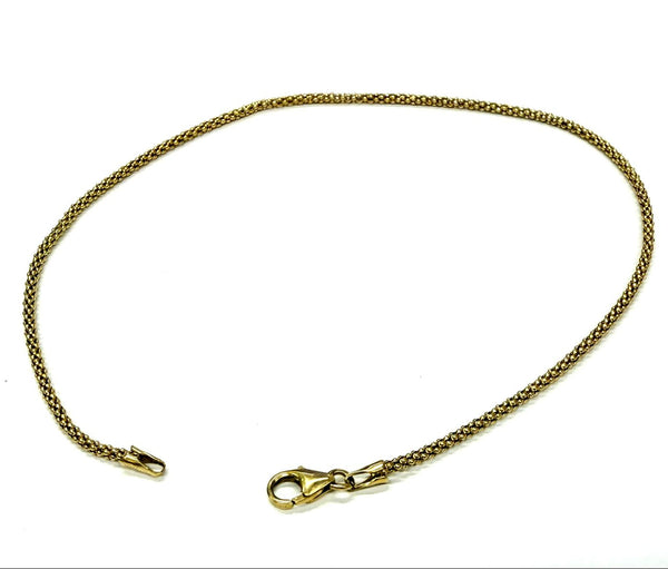 Bracelet chaîne de cheville en Or jaune 18K - 2.51g
