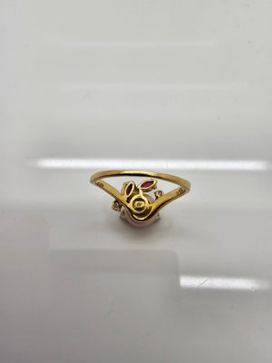 Bague en Or Jaune 18K - 3.78 Grs - Taille 57