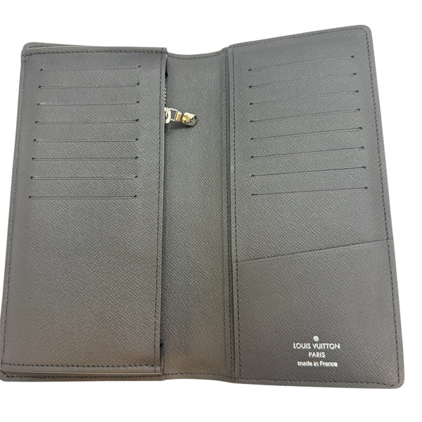 Portefeuille Louis Vuitton Brazza Gris/Noir en Très Bon Etat