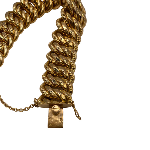 Bracelet Manchette en Or Jaune 18k - 47 G