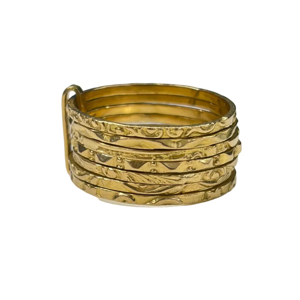 Bague Semainier en Or Jaune 18k