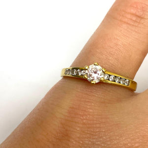Bague Solitaire en Or Jaune 18k - 2 G